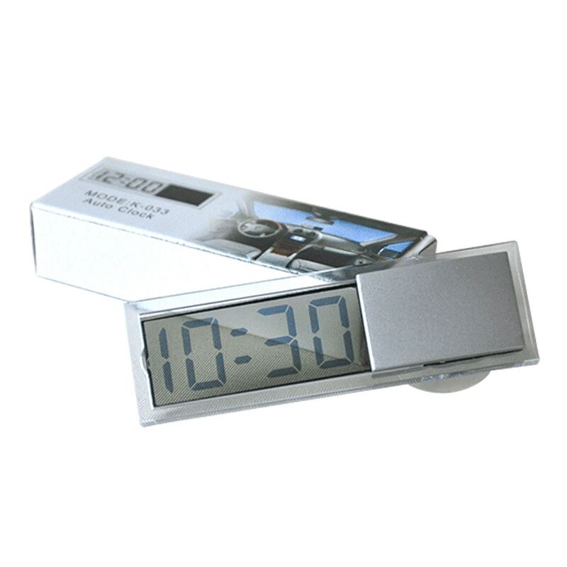 Pantalla LCD, reloj electrónico Digital con ventosa LED para todos los coches, interior, exterior, hogar