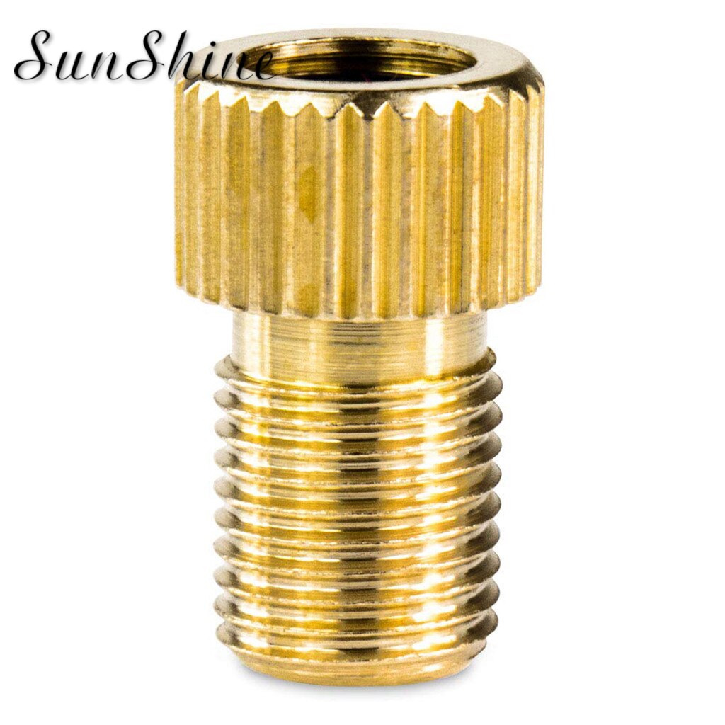 1/2/3/4/5/10PCS Fiets Valve Adapter DV, SV (Dunlop Franse Valve) naar AV (Auto Ventiel) Met Rin Fiets accessoires Goud