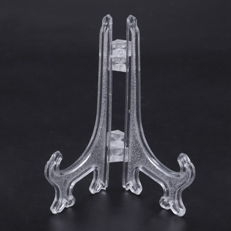 12Pcs 3 Inch Plastic Ezels Of Plaat Houders Display Diner Plaat (Transparant)