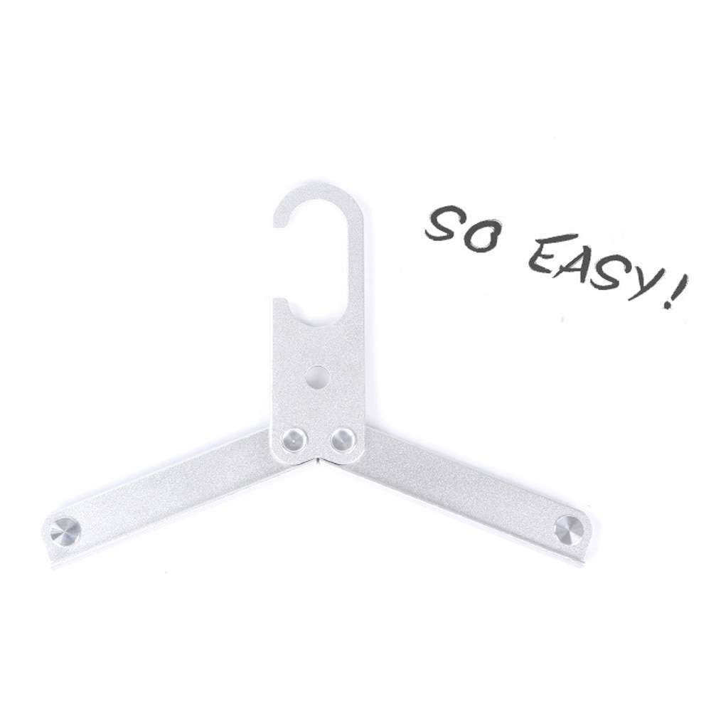 Bærbar bøjle tøjbøjle aluminiumslegering multifunktionel sammenfoldelig bøjle til udendørs rejsebøjler til tøj