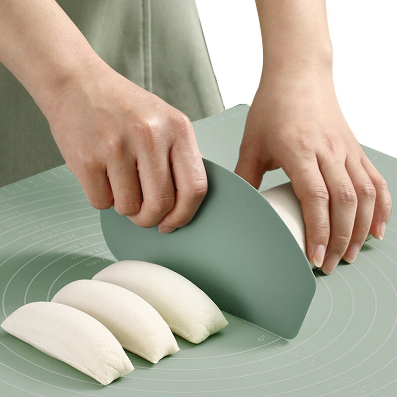 Silicone Kneading Pad Set 3 Pieces Pastry Mat with Measurement Rolling Pin Cutter Counter Broad Cake Baking Dough Cookies Mat