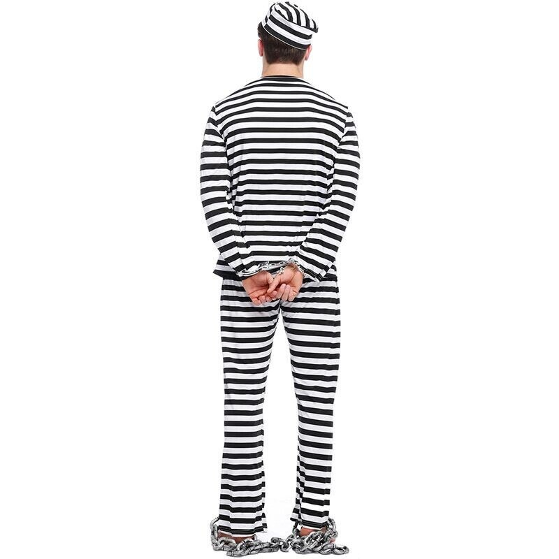 Adult Men Prison Costume Halloween Carnival Cospla... – Vicedeal