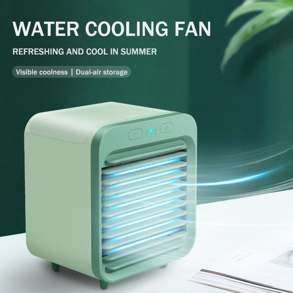Draagbare Usb Mini Oplaadbare Watergekoelde Airconditioner Desktop Cooler Fan