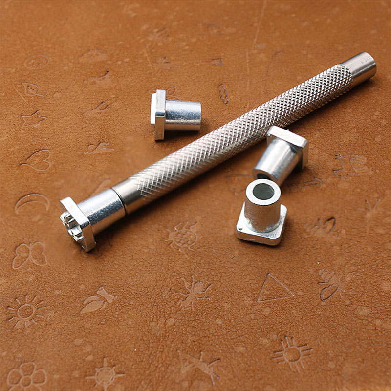 Lmdz 32 peças-ferramenta para carimbo de couro, estampa artesanal de couro curtido, faça você mesmo