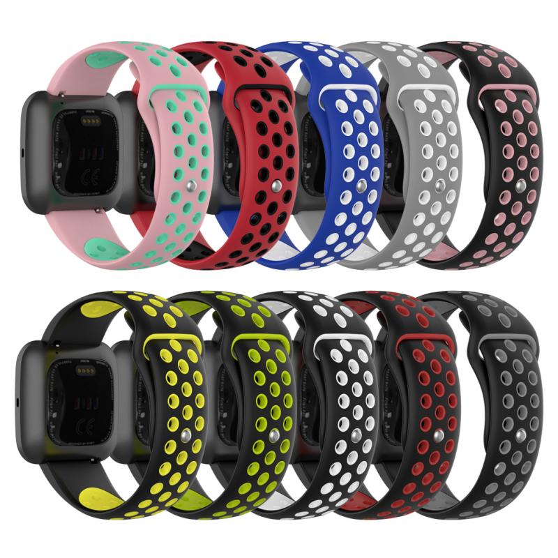 1pc silikon Armbinde runde See keine Teilt handgelenk Gurt Ersatz Sport Band Clever Uhr für Fitbit Versa 2/lite /class Serie