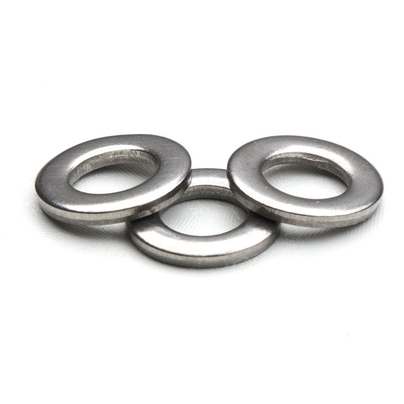 ZENHOSIT 50 piezas M6 arandelas planas de acero inoxidable sellado Junta métrica de anillo liso para herrajes juego surtido