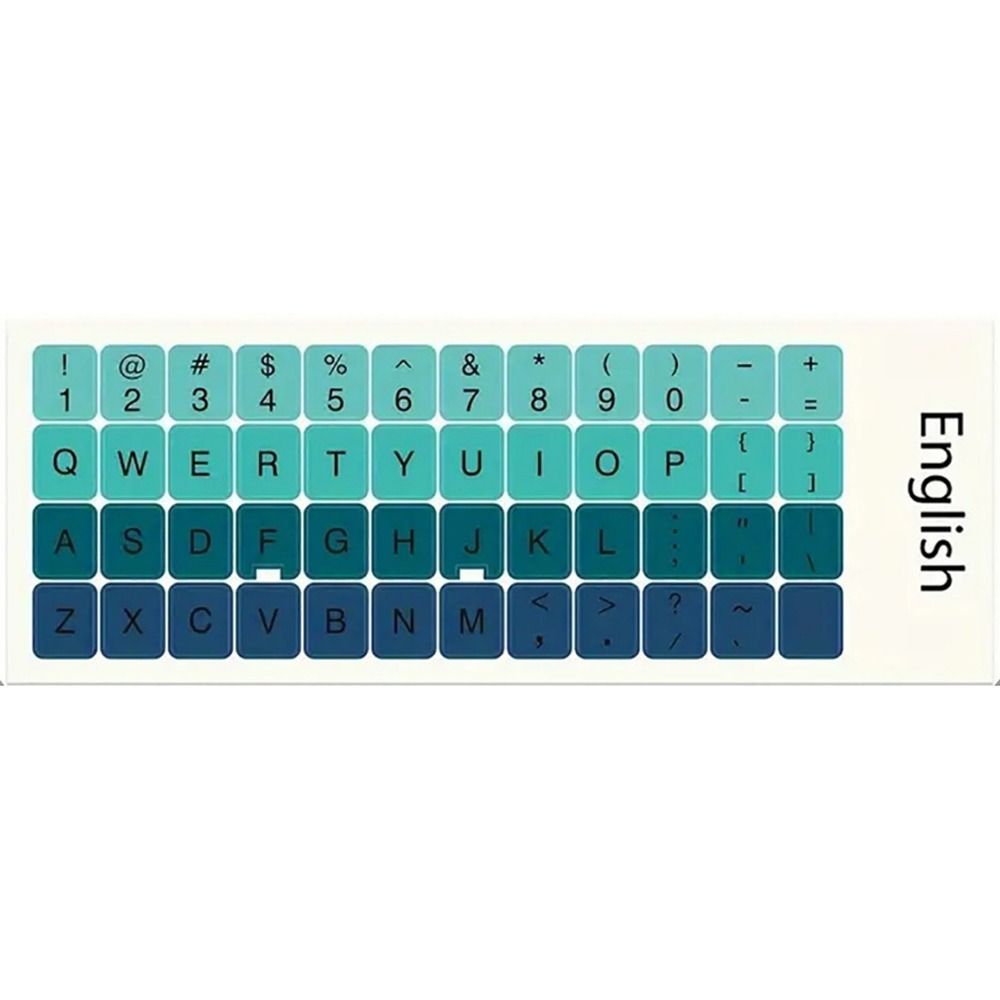 DIY Multi-language Keyboard Stickers Spanish/English/Russian/Deutsch/Arabic/Italian/Japanese Letter Replacement For Laptop PC: Orange