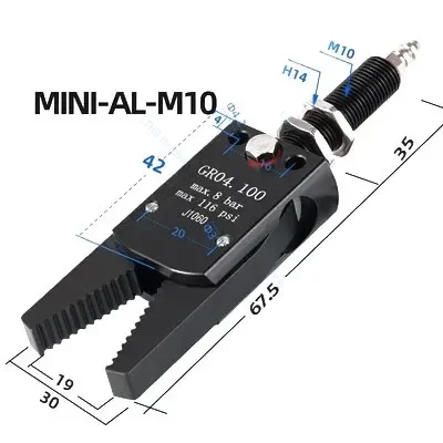 Mini A Greifer Serie Pneumatische Manipulator Vorrichtung Magnetische Induktion Rutschfeste Abdeckung Spritzguss Manipulator Zubehör: khaki