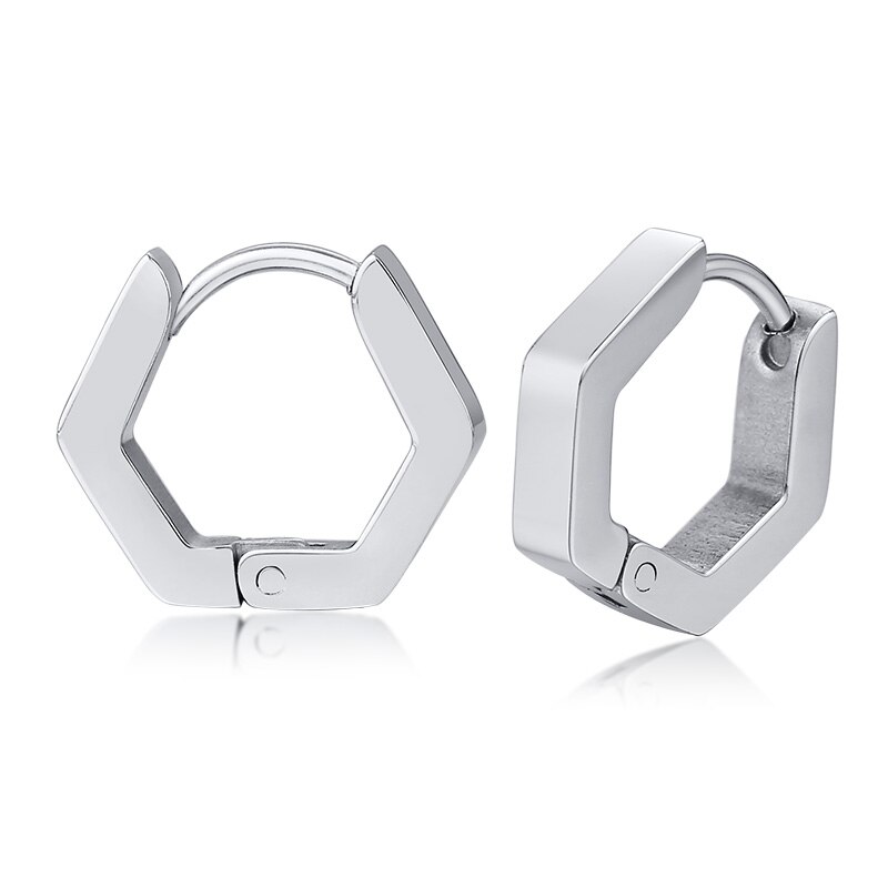 Pendientes de acero inoxidable con forma de triángulo para hombre y mujer, aretes pequeños, Piercing, Piercing, estilo moderno, único