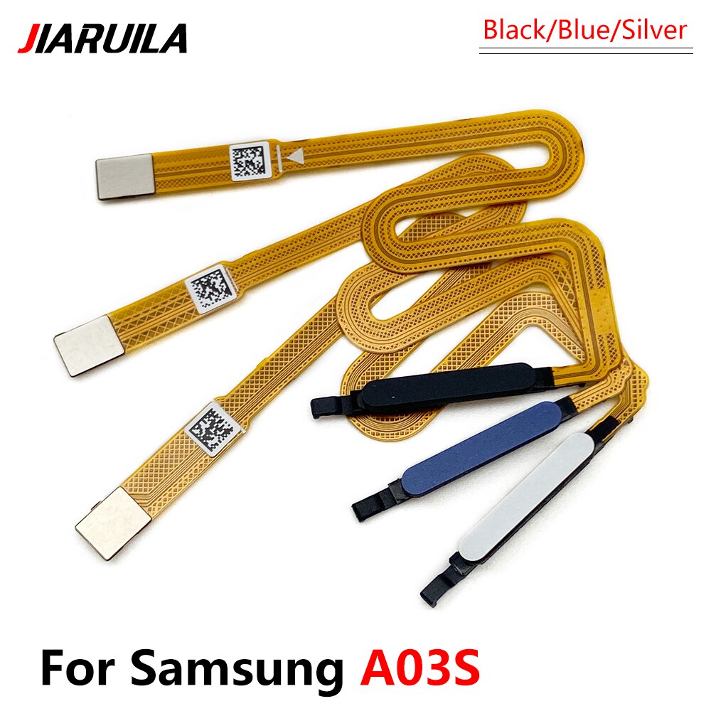 Sensor de huella digital Original para Samsung A12, botón de menú de Inicio, tecla de inicio de retorno, encendido y apagado lateral, botón Flex para A03S
