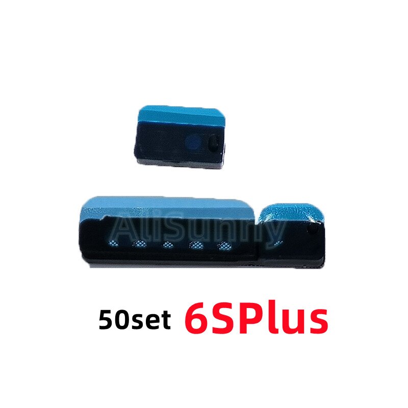 AliSunny 50Set głośnik + Mic Mesh samoprzylepna naklejka na iPhone 6 6S 7 Plus lewa + prawa siatka przeciwkurzowe ucho ekran dotknij klej: 50x for 6S PLUS