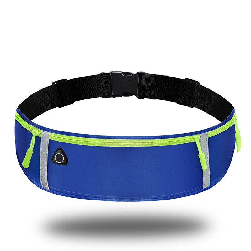 Waist Belts Pouch Packs Phone Bags Sport Running Case Carrying Cover Night vision For iPhone Huawei Xiaomi Redmi note 8: Blue