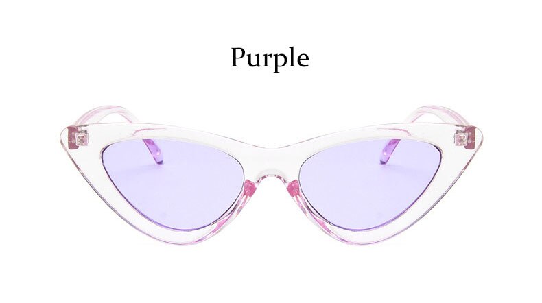 Cat Eye Sunglasses Women Vintage small glasses woman mirror Sunglasses Female Brand Retro: Purple