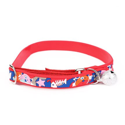 Collier avec cloche pour chat, accessoire pour animaux de compagnie, petit gabarit, chiot, chaton: Rouge