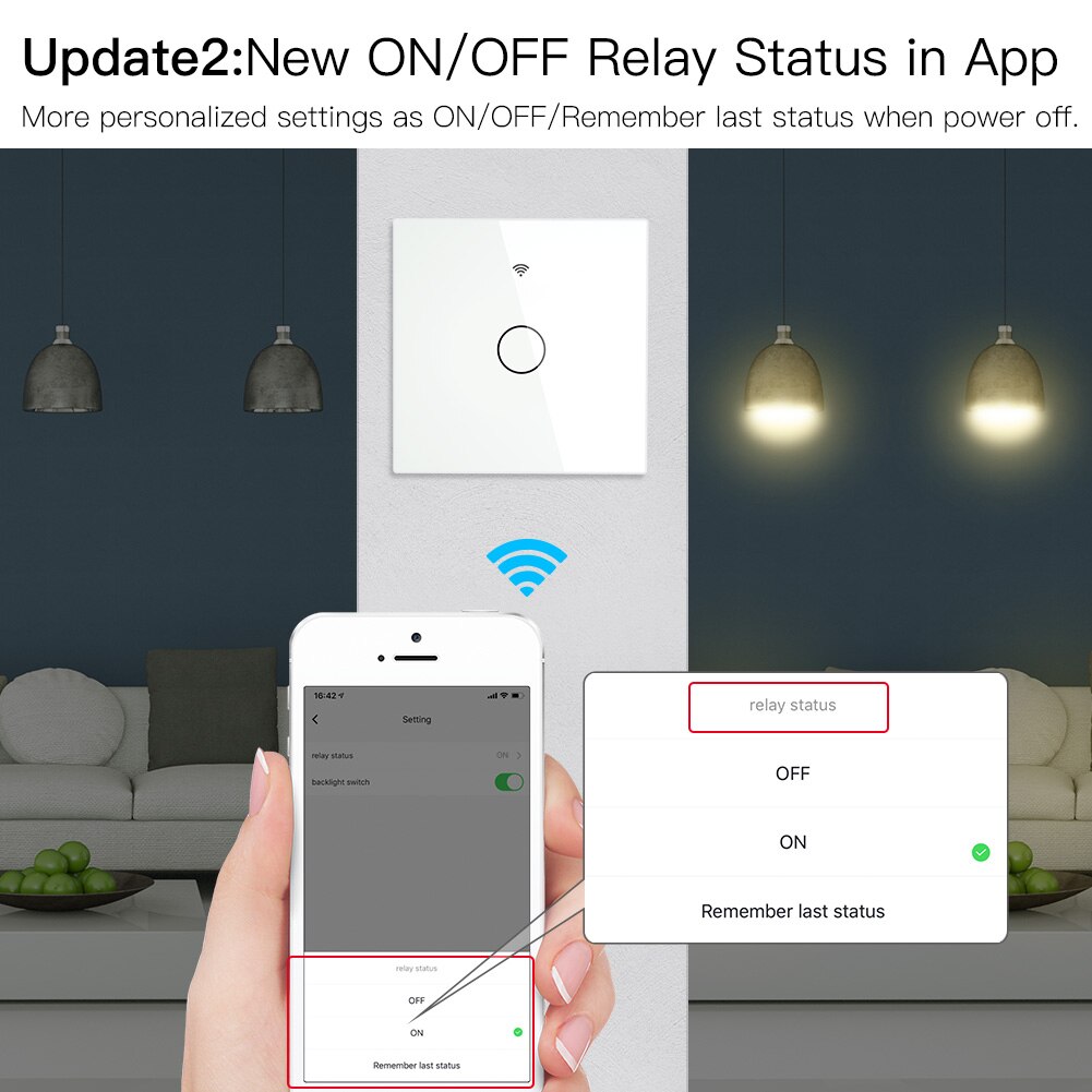 Wifi smart lyskontakt  rf433 no neutral ledning enkelt brand smart life tuya app kontrol fungerer med alexa google home 220v eu