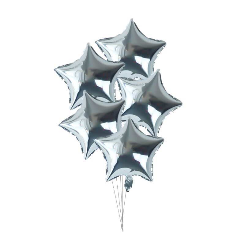 3D feuille ballon garçons thème fête astronaute vaisseau spatial galaxie extérieur anniversaire Baloons bébé douche fusée Globos: 5pcs balloon h