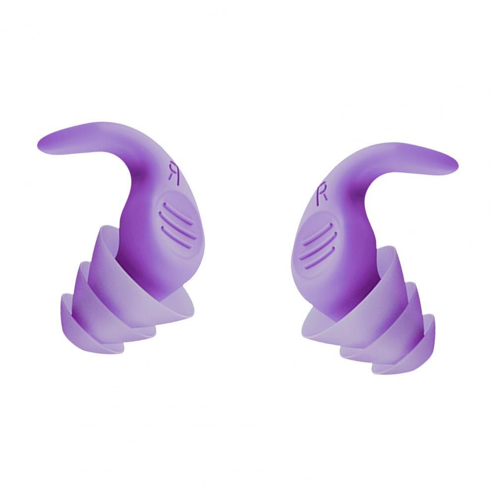 Bouchons d'oreille en Silicone souple, 1 paire:  Purple