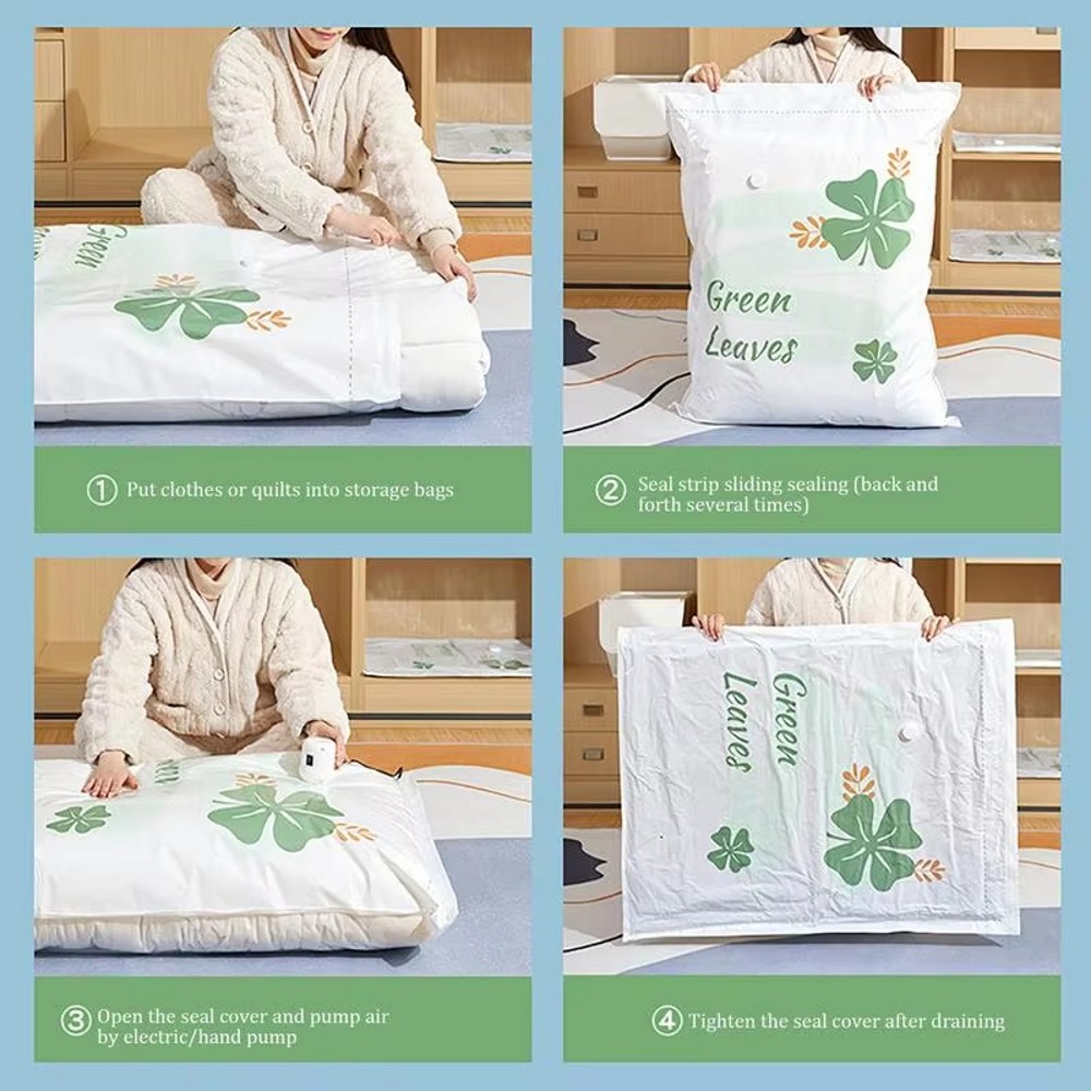 Vakuumposer til oppbevaring mer plassbesparende for dyner klær pute sengetøy teppe rengjøringspose skap til hageredskap hjem