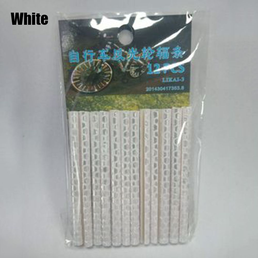 Fiets Accessoires Veiligheid Waarschuwingslampje Clip Buis Reflectoren Fiets Lichten Velg Spoke Reflecterende Buizen Clip Op: white