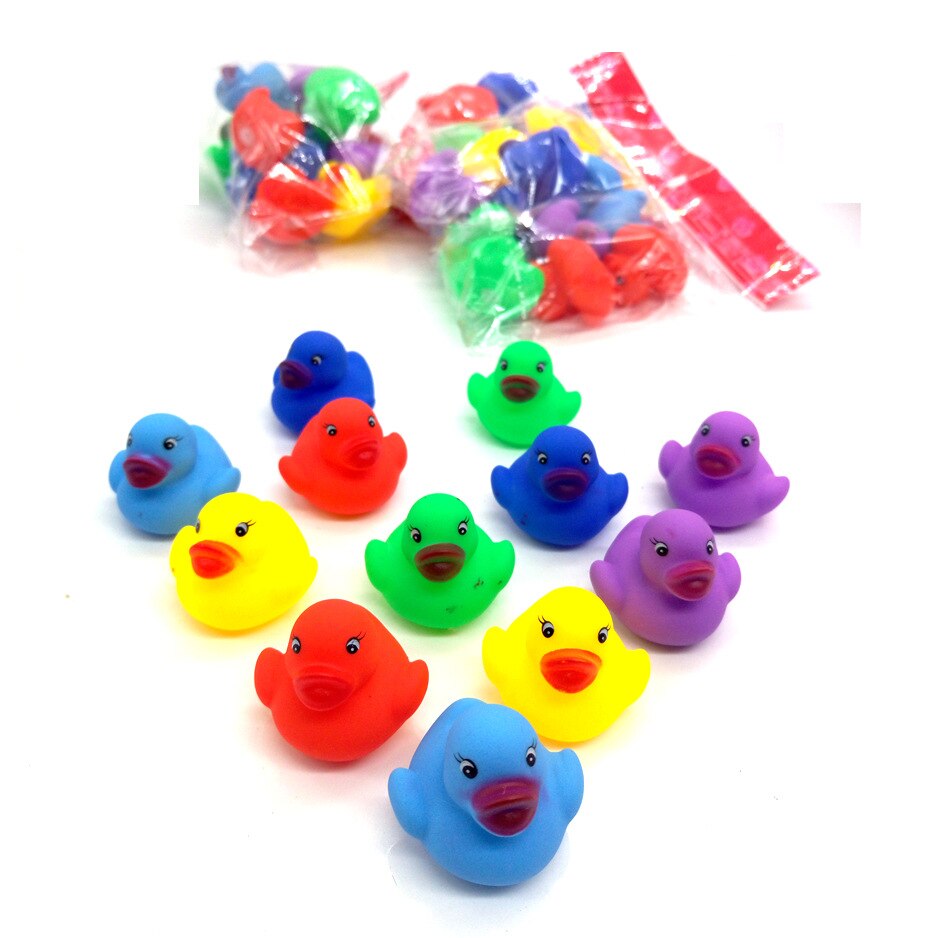 LUTER 48-delige Rubberen Badeendjes, Drijven En Piepen Mini Kleine Kleurrijke Eenden Badspeelgoed Voor Douche Verjaardag Feestartikelen