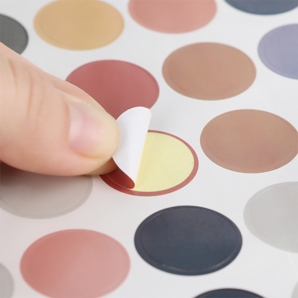 DIY Writeable Solid Color Stickers Kawaii Dot Stationery Stickers Scrapbooking Albums Paper Adhesive Sticker For Kids Supplies