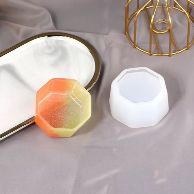 Diy silikonowa forma do słoika na świece, żywica, naczynie z sosem, małe naczynie na płatki, forma z żywicy, słoik na świece, pudełko na biżuterię, rękodzieło, wystrój domu: Ciemny khaki