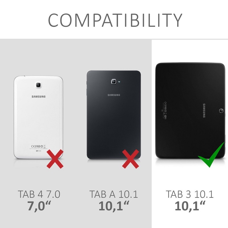 Odwróć ochronny, matowy liczi PU skórzany pokrowiec do Samsung Galaxy Tab 3 10.1 cala P5200 P5210 P5220 GT-P5200 pokrowiec na tableta + Film + długopis