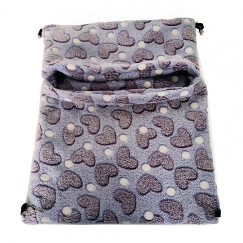 Hamac mignon en peluche douce et chaude pour Hamster, fournitures de nid pour animaux de compagnie, multicolore, petit hamac confortable suspendu: Violet / S