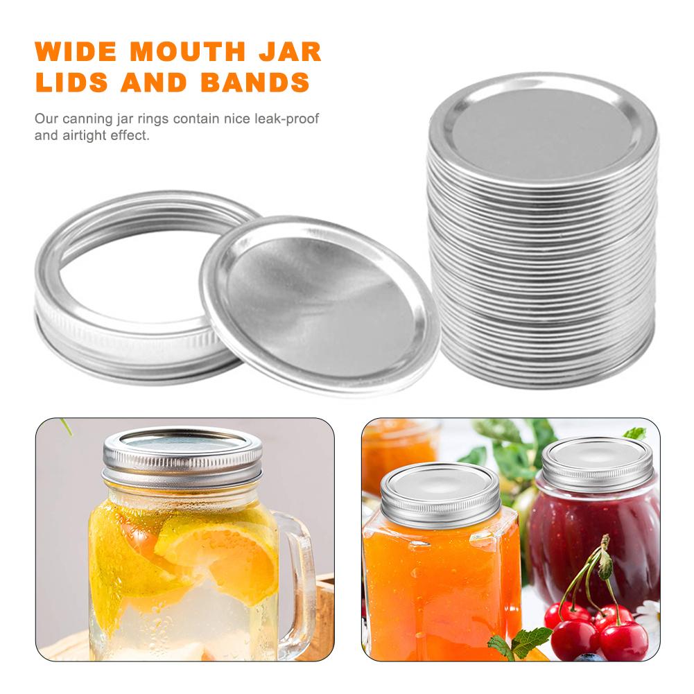 10PCS Wide Mouth Lids Mason Jar Lids Leak Proof Secure Mason Canning Jar Caps for Mason Canning Jars Diameter 70mm 86mm