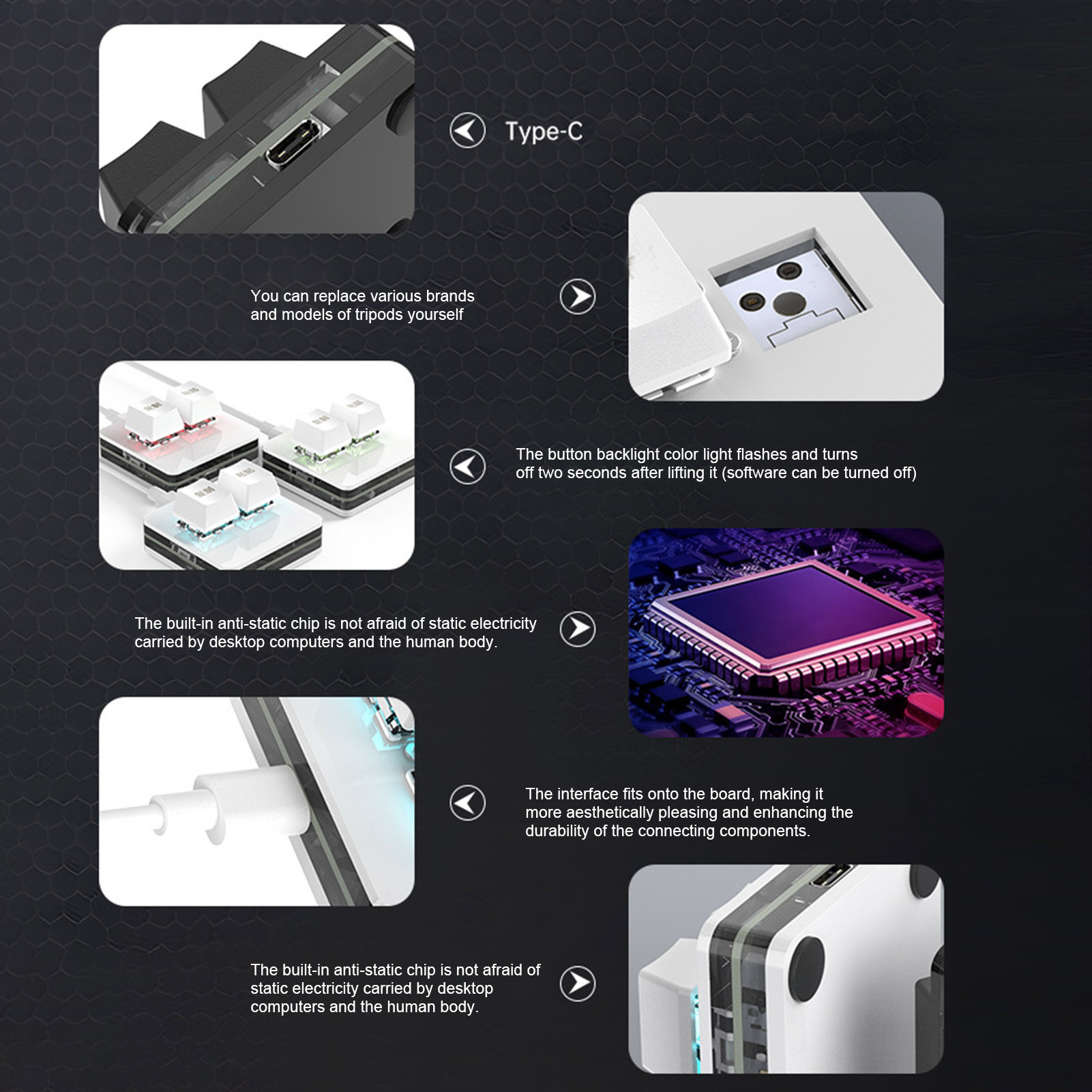 2 Keys Macro Programming Mini Keyboard for Gaming Hotswap Programming Keypad Copy Paste Mini Button Macropad
