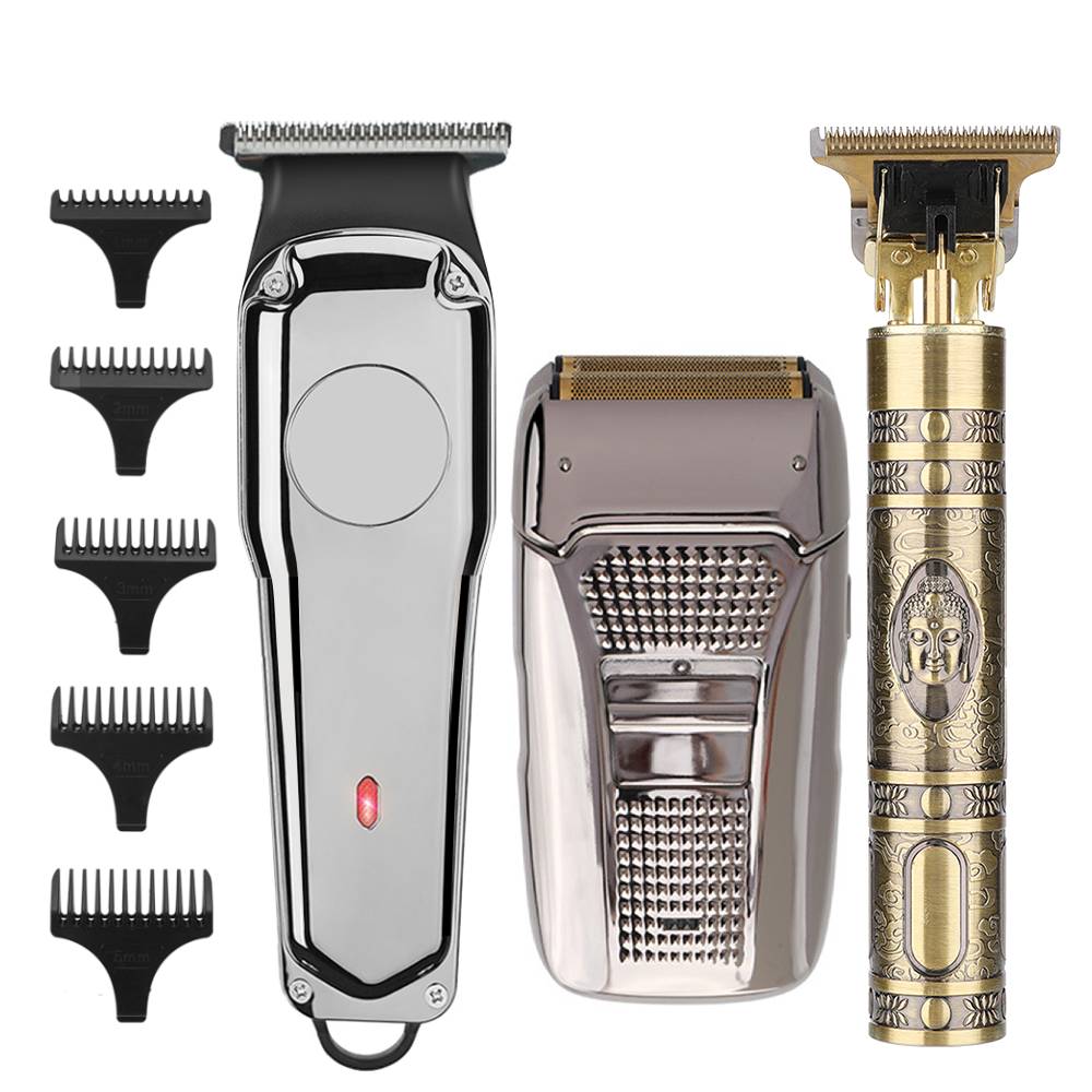 Tondeuse à cheveux électrique T9, rasoir à barbe Rechargeable, pour salon de coiffure, t-outliner 0MM: Hair Trimmer Set 2