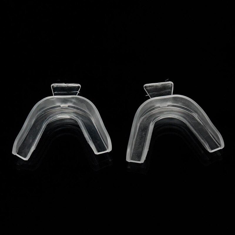 2Pcs Mouth Guard Trays for Boxing Protection Equipment Night Guard Gum Shield Transparent Mouth Trays for Bruxism Teeth Grinding