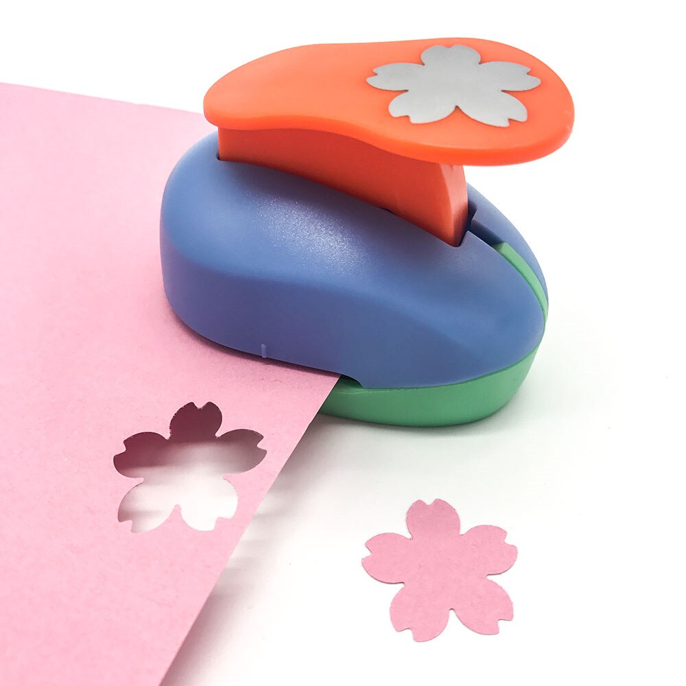 1pc mini papir håndværk puncher hul punch shaper til diy lykønskningskort tilfældig farve