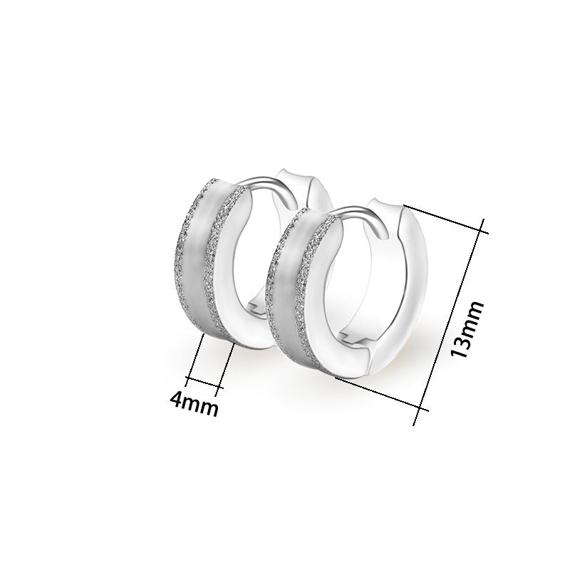 1Pair Men&#39;s Hoop Earrings Small Creoles Titanium 316L Surgical Steel Silver Gold Black 4x13mm Anti-allergic Punk Jewelry