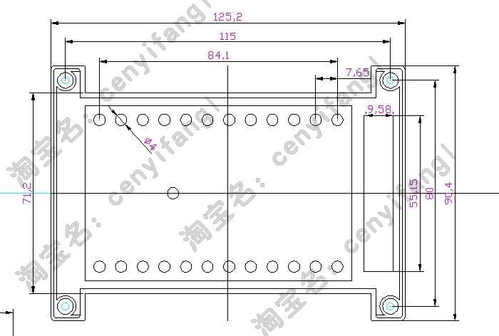 Electronic housing PLC plastic housing industrial control box instrument housing 2-02A:145*90*40mm
