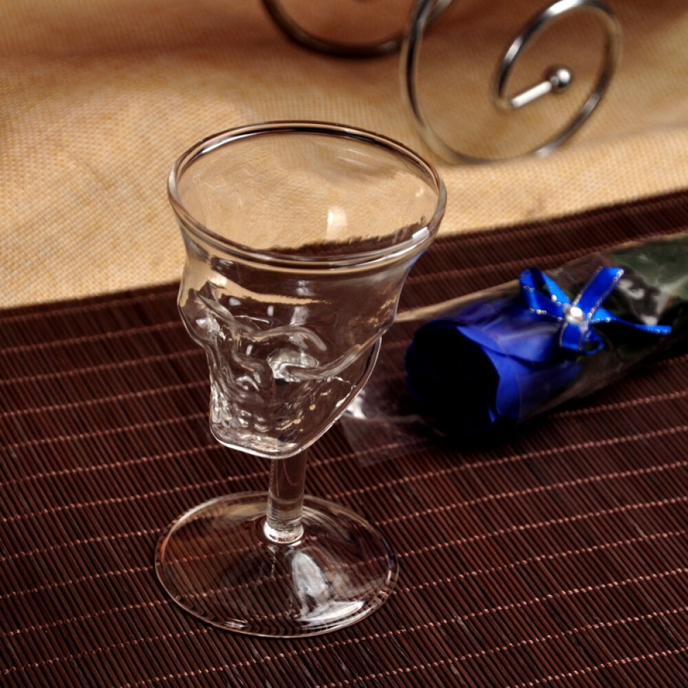 1 stuk wijnglas bier wijnbeker fles glas schedel rode wijn tumbler glazen bekers herbruikbare transparante vruchtensap bierbeker: B
