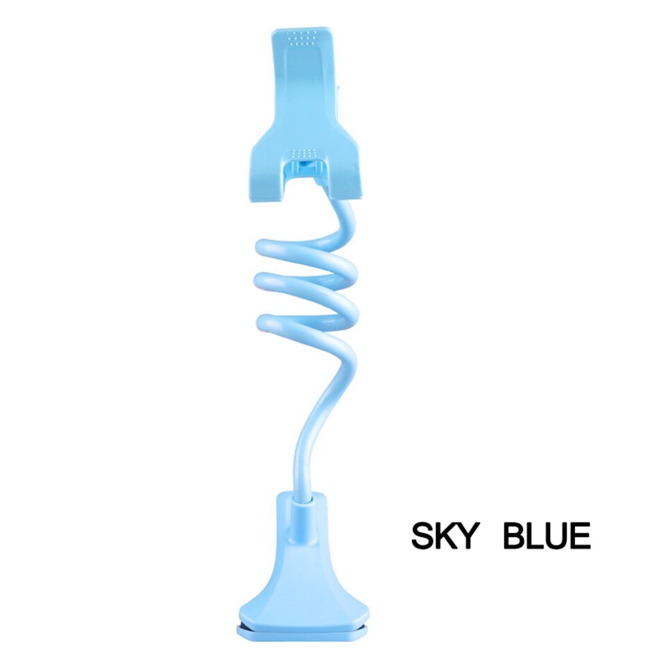 Kisscase Telefoon Lui Holder Vrouwen Mannen Lui Beugel 360 Flexibele Clip Mobiele Mobiele Telefoon Houder Desktop Slaapkamer Sofa Mount Stand: Blue For Phone