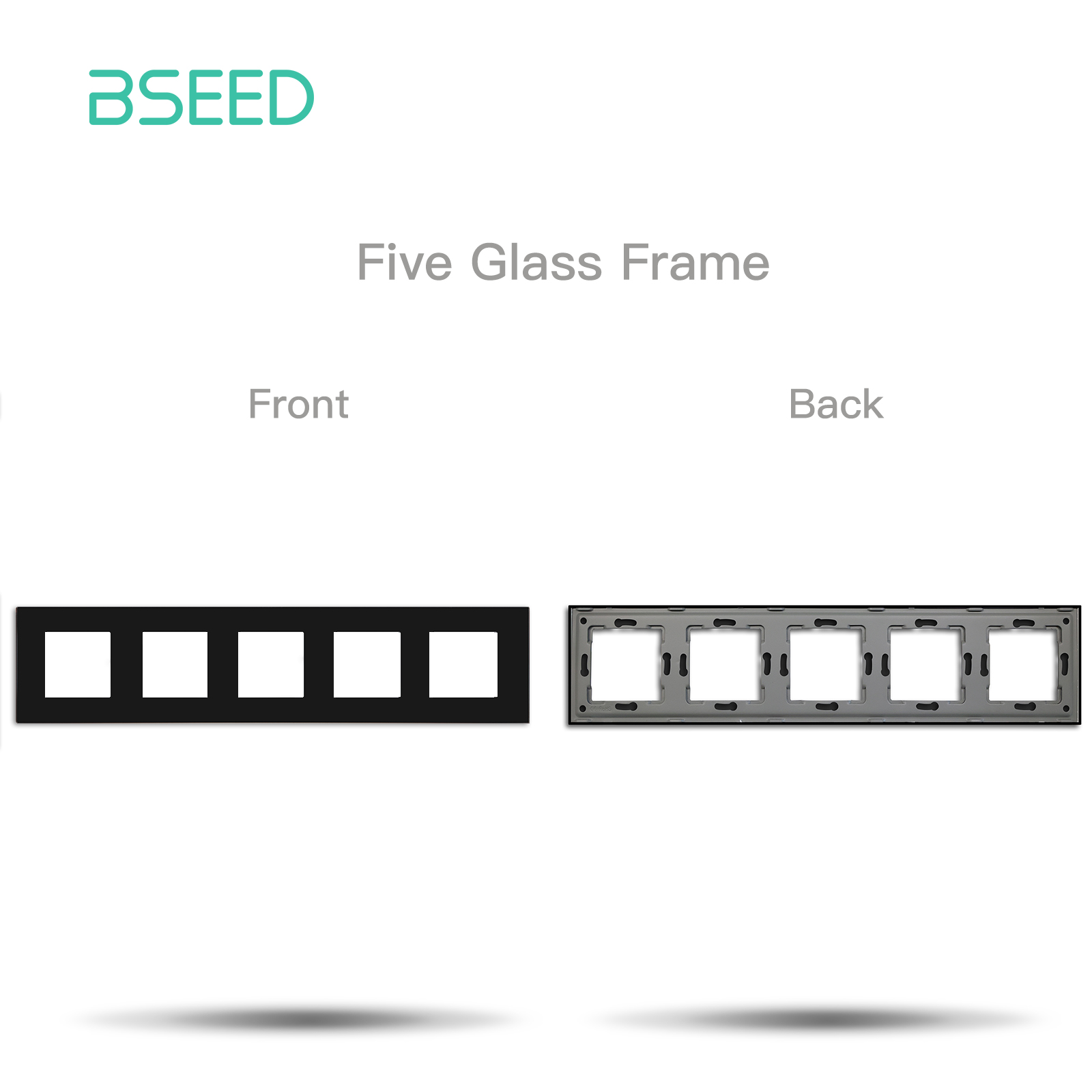 BSEED EU Standard Wall Glass Frame DIY Parts For Light Switch Sockets Metal Plate Included Crystal Panel Only 86/157/228mm: SKY BLUE