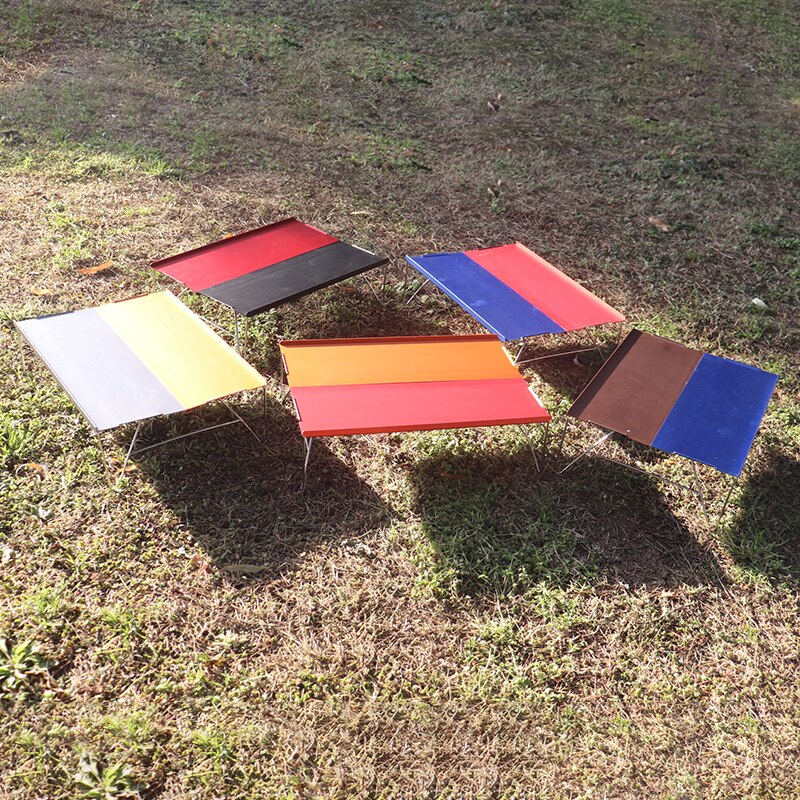 2PCS Folding Table Camping Mini Table Folding Aluminum Alloy Compact Lightweight Mobile Table With a Bag
