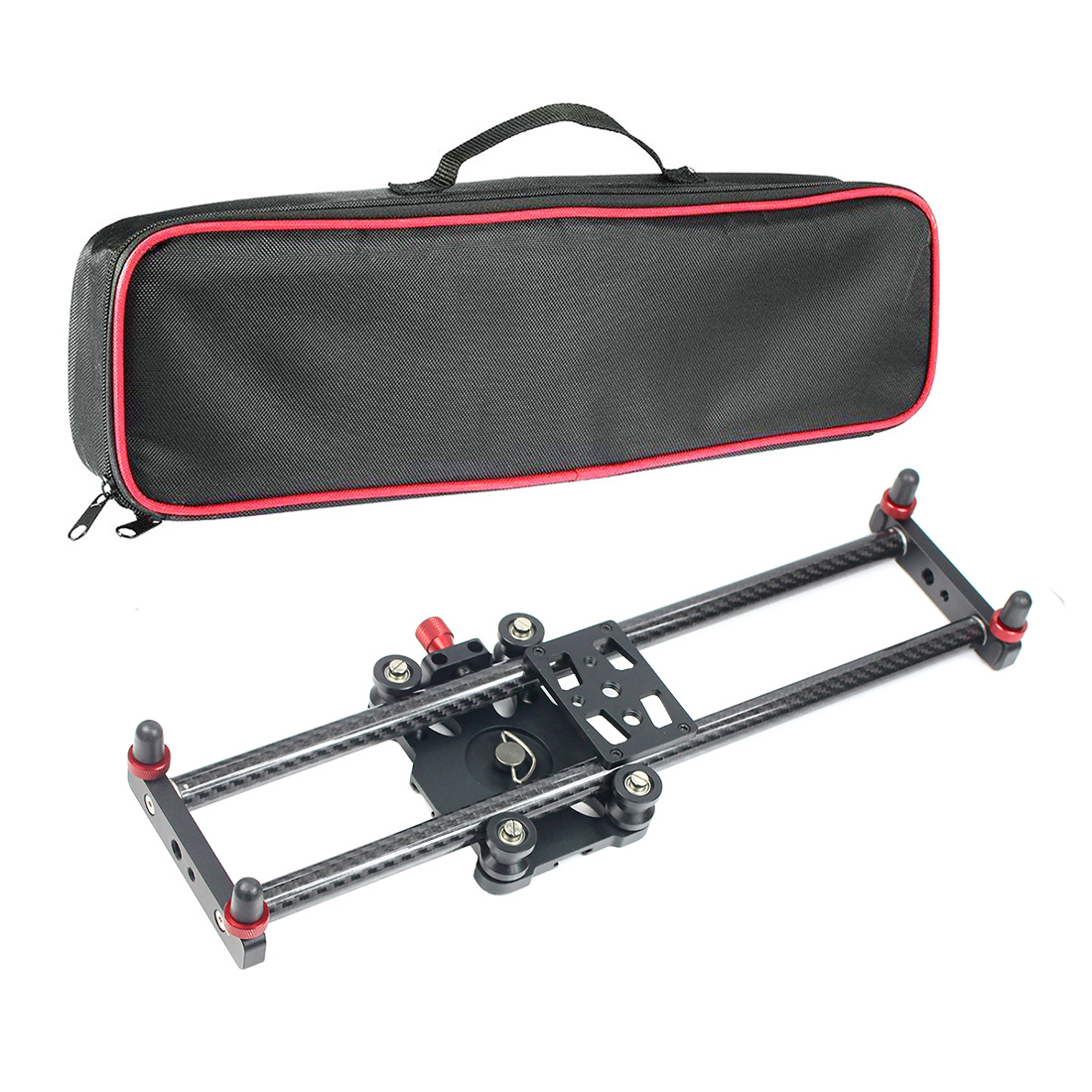 40cm Carbon Fiber Mini Slider Rail Bearing Desktop Stabilizer Universal Tripod for Track Slider Dolly Samrtphone DSLR Camera 3kg: Type A w Storage Bag