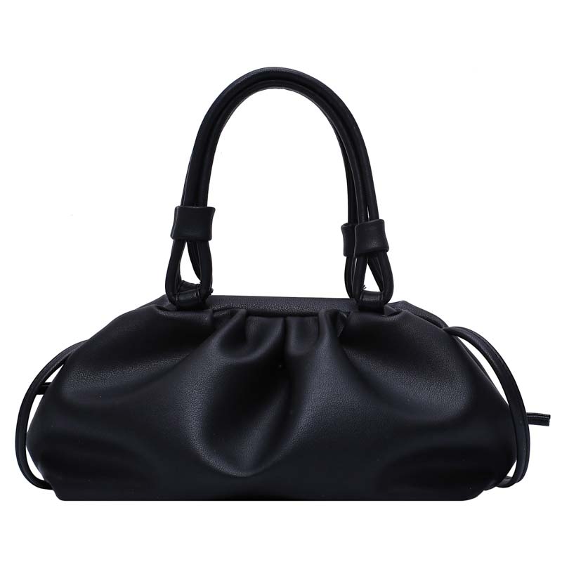 Bolso bandolera para mujer, de nube, Bolso de piel para mujer, sobre bolso de hombro tendencia, bolso de mano para mujer: Black