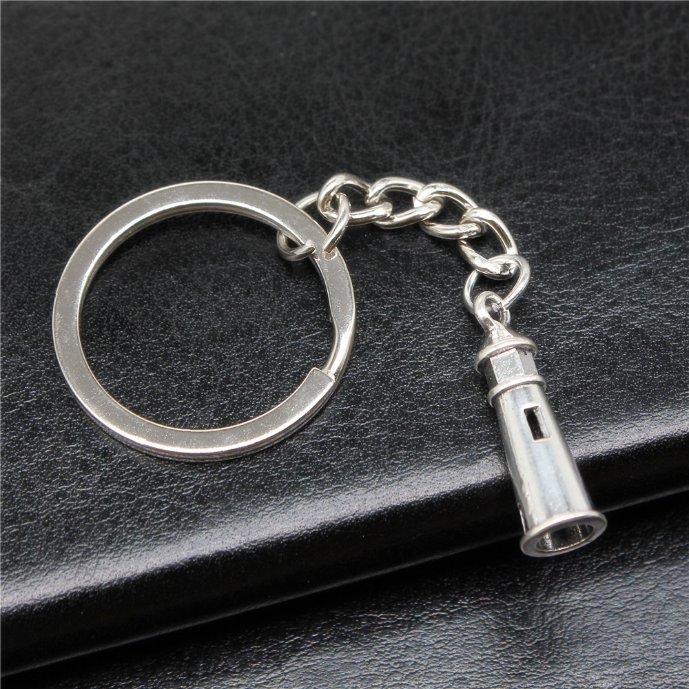 DIY Metallhalterkette Herren Schlüsselanhänger Jahrgang 2 Farben 25 x 8 mm Leuchtturm Anhänger Souvenirs