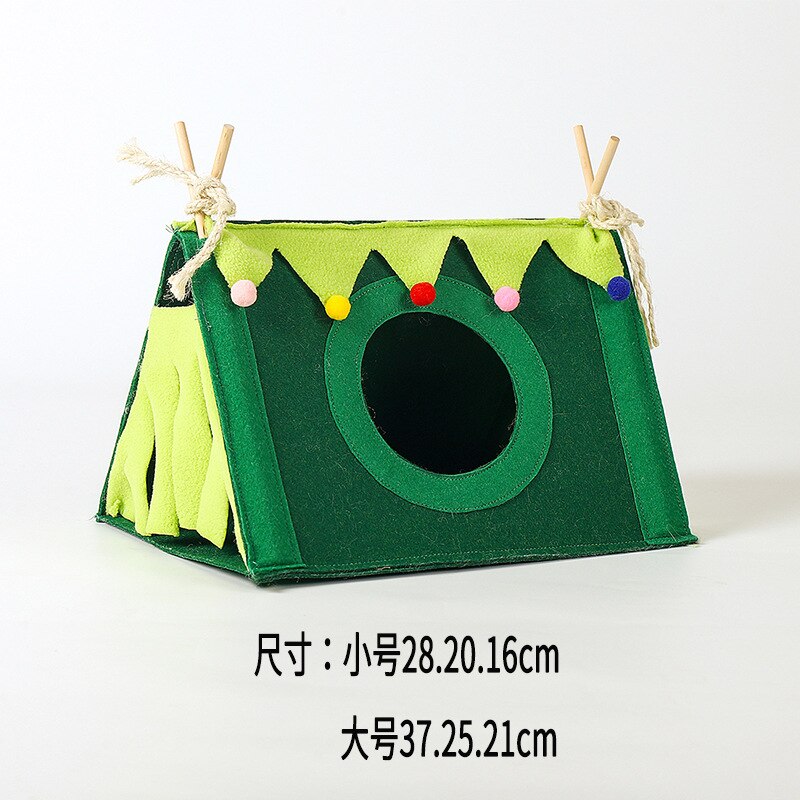 Małe gniazdo dla zwierząt domowych namiot z filcu gniazdo królika ukryty dom klatka dla chomika duża klatka dla świnki morskiej akcesoria dla świnek morskich łóżko dla zwierząt szynszylowych