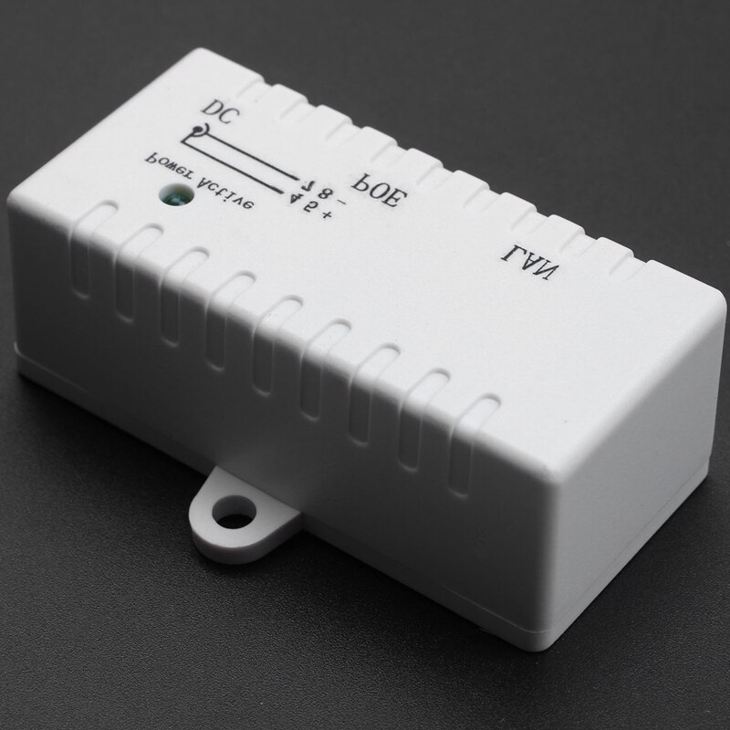 Poe Splitter Poe Injector Rj45 Dc 5.5Mm x 2.1Mm Input Passive Poe Injector Splitter Adapter Connector For Ip Network Camera(Whit