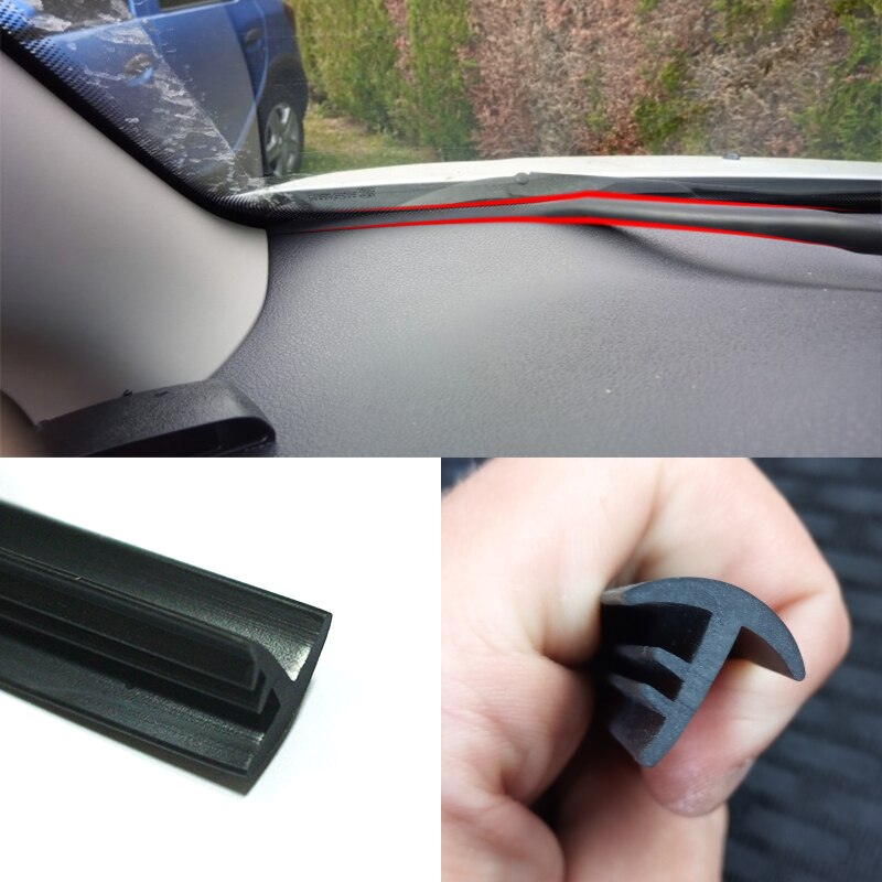 QCBXYYXH Auto-Styling Gummi Anti-Lärm Schalldichte Staubdichte Auto Armaturenbrett Windschutzscheibe Dicht Streifen Für Lada Granta -