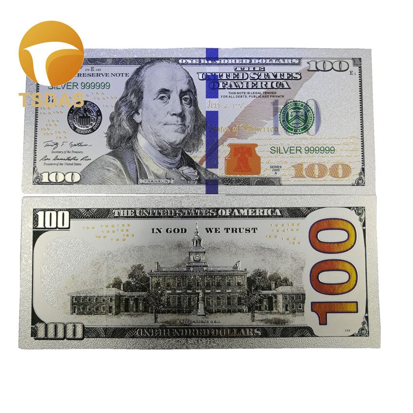 Alle typer amerikanske pengesedler dollar guld seddel  in 24k guldbelagt til indsamling: 9