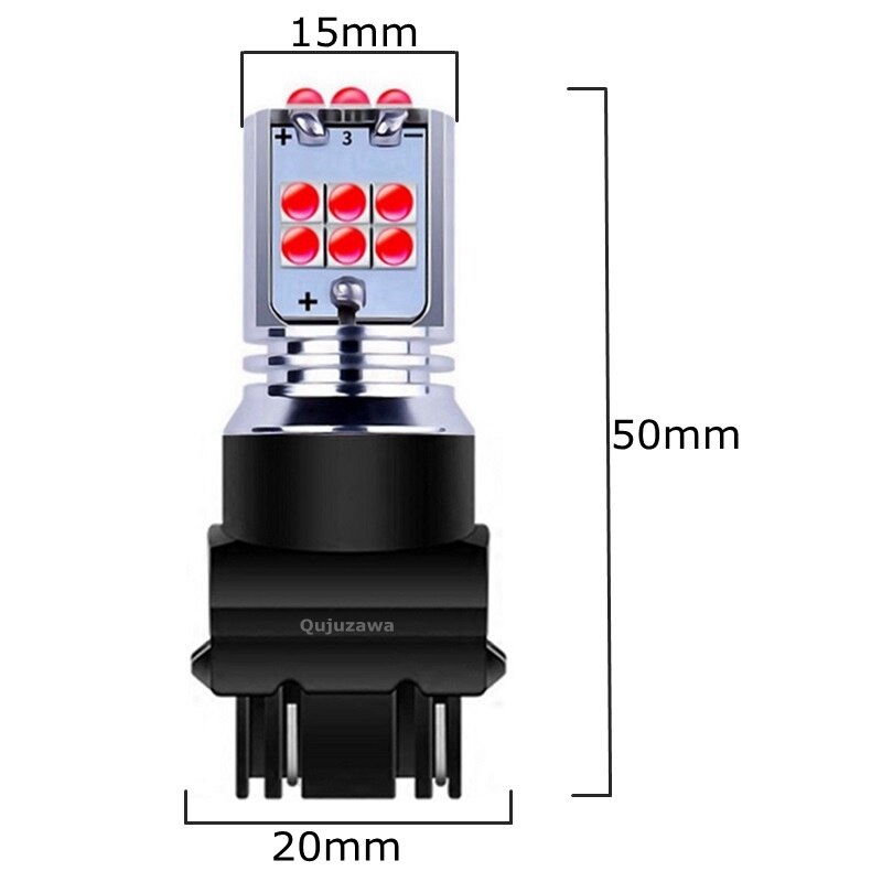 1Pcs T25 3157 3757 Super Heldere 1800Lm Led Auto Brake Lamp Dagrijverlichting Richtingaanwijzers 3156 3456 auto Reverse Lamp