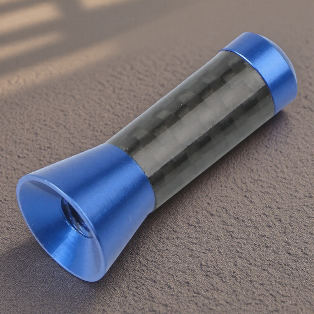 1 set van 35cm universele autodakantennes met verbeterd signaal, gemaakt van koolstofvezel en metaal, korte, gedrongen mast voor autoaccessoires: Blauw