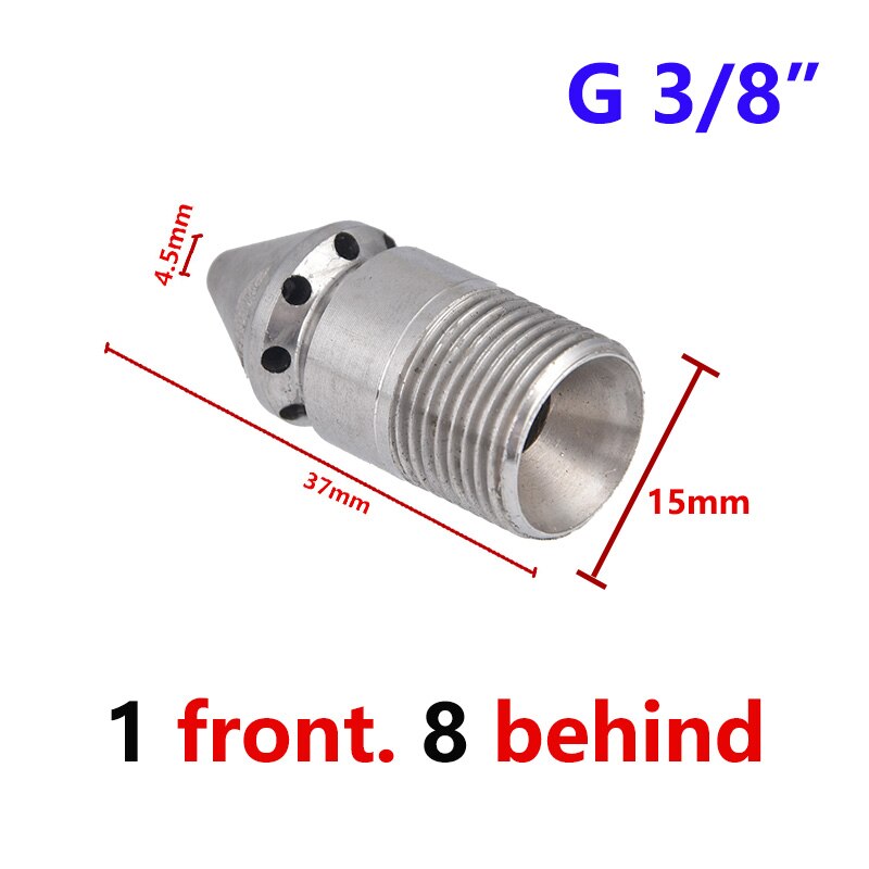Reiniging Nozzle-3/8 Hogedrukreiniger Afvoerslang Rioolreinigingspijp