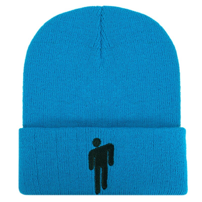 Mütze Deckel Gestrickte Hüte unisex Solide Hüfte-hüpfen Skullies 22 Farben draussen lässig Sport frauen Hütte Fan: Blau